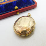Victorian 9ct Rose Gold B&F Book Pattern Double Locket Pendant c1890 Antique