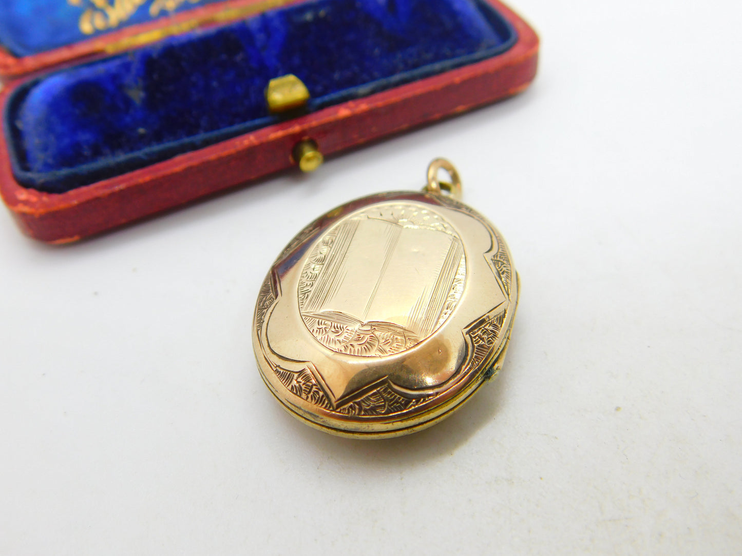 Victorian 9ct Rose Gold B&F Book Pattern Double Locket Pendant c1890 Antique