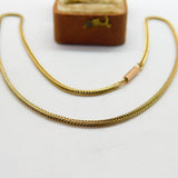 Victorian 9ct Yellow Gold Herrigbone Chain Necklace 14.5" 36cm Length Antique