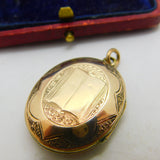 Victorian 9ct Rose Gold B&F Book Pattern Double Locket Pendant c1890 Antique