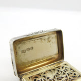 George IV Sterling Silver Floral Pattern Vinaigrette Antique 1822 London