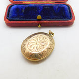 Victorian 9ct Rose Gold B&F Book Pattern Double Locket Pendant c1890 Antique