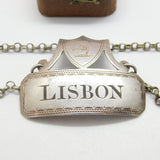 Georgian Sterling Silver 'Lisbon' Wine Decanter Label 1796 Antique Birmingham