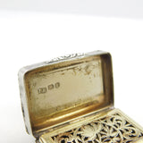 George IV Sterling Silver Floral Pattern Vinaigrette Antique 1822 London