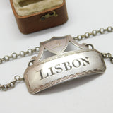 Georgian Sterling Silver 'Lisbon' Wine Decanter Label 1796 Antique Birmingham