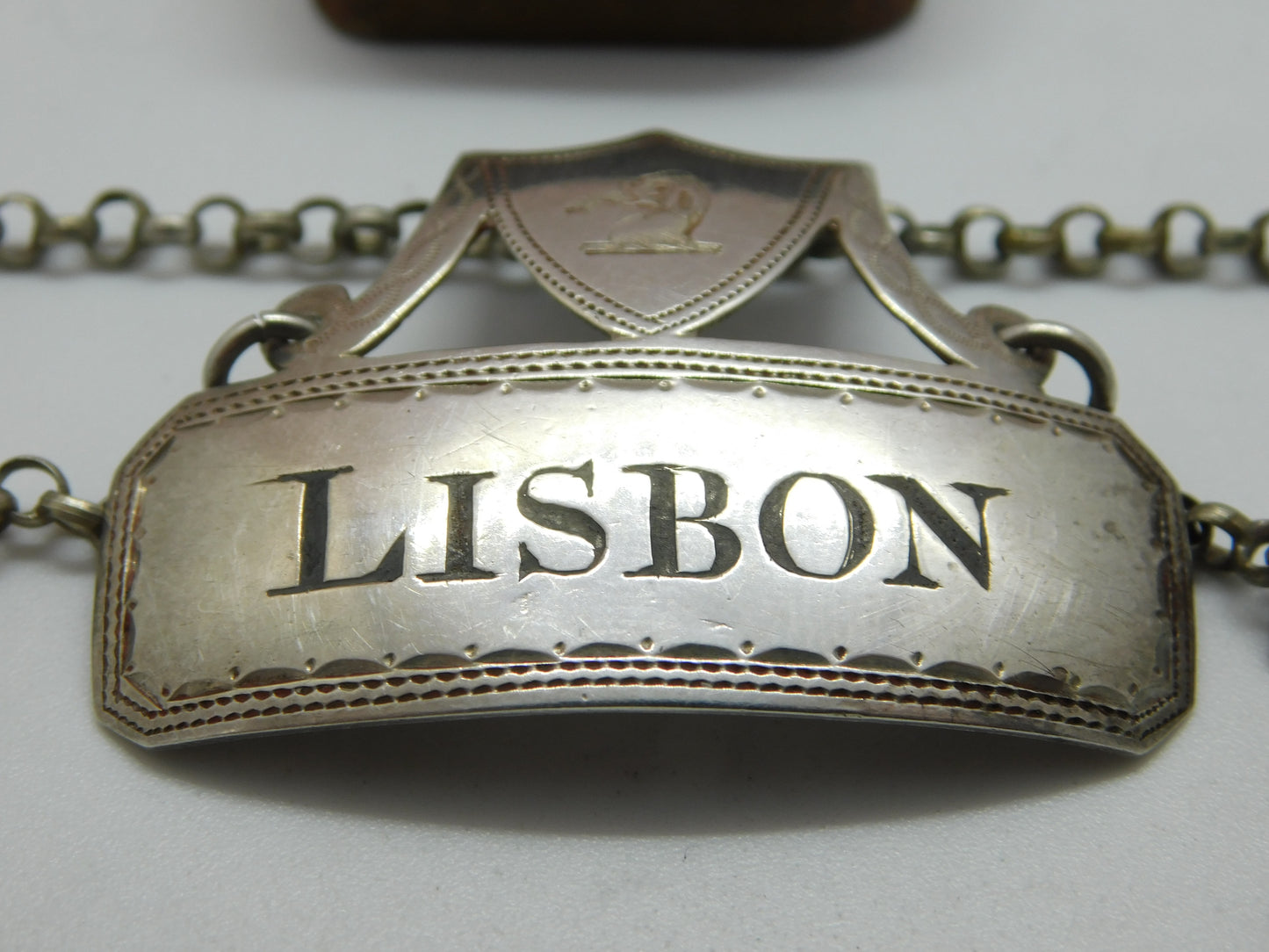 Georgian Sterling Silver 'Lisbon' Wine Decanter Label 1796 Antique Birmingham