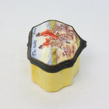 George III Bilston Enamel 'The Hobby Horse' Bicycle Patch Box Antique c1820