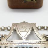 Georgian Sterling Silver 'Madeira' Decanter Label Crested c1775 London Antique