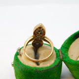 Victorian 14ct Gold, Platinum & Rose-Cut Diamond Floral Dress Ring Antique c1880