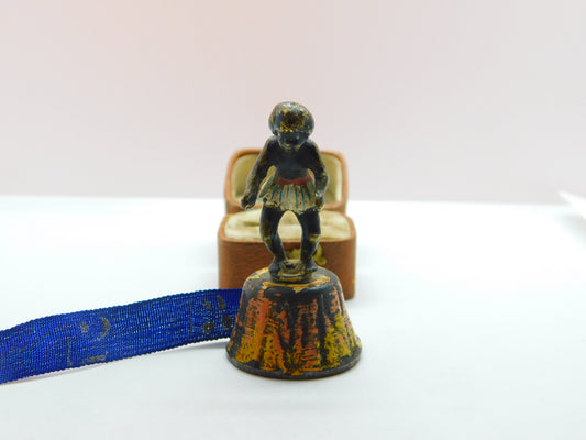 Victorian Vienna Cold Painted Bronze Dancing Figure Novelty Tape Measure Antique