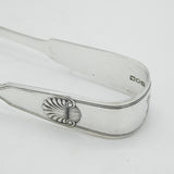 Edwardian Sterling Silver Crested Asparagus Serving Tongs Antique 1902 London
