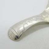 William IV Sterling Silver Bright Cut Tea Caddy Spoon Antique 1832 Birmingham