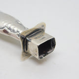 Edwardian Planished Sterling Silver Wax Sealer Stamp Antique 1908 Chester