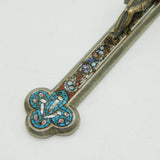 19th Century Italian Large Floral Micro-Mosaic Souvenir Cross Antique c1880