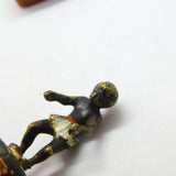 Victorian Vienna Cold Painted Bronze Dancing Figure Novelty Tape Measure Antique