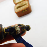 Victorian Vienna Cold Painted Bronze Dancing Figure Novelty Tape Measure Antique