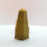 Gilt Metal Egyptian Obelisk Novelty Vesta Case Antique c1920 Art Deco