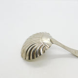 George III Sterling Silver Regal Crest Tea Caddy Spoon Antique 1801 London