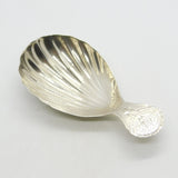 George III Sterling Silver Shell Bowl Tea Caddy Spoon Antique 1794 London