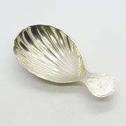 George III Sterling Silver Shell Bowl Tea Caddy Spoon Antique 1794 London