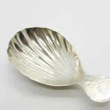 George III Sterling Silver Shell Bowl Tea Caddy Spoon Antique 1794 London