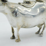 19th Century Dutch .934 1st Standard Silver Cow Creamer Jug Antique c1840