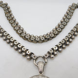 Victorian Sterling Silver Sweetheart Locket on Collar Necklace Antique c1860