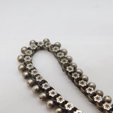 Victorian Sterling Silver Sweetheart Locket on Collar Necklace Antique c1860