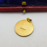 Georg Jensen 9ct Yellow Gold St Christopher Pendant 1967 London Vintage