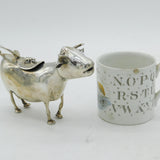19th Century Dutch .934 1st Standard Silver Cow Creamer Jug Antique c1840