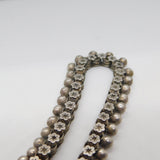Victorian Sterling Silver Sweetheart Locket on Collar Necklace Antique c1860