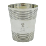 George III Sterling Silver Crested Beaker Cup Antique 1790 London