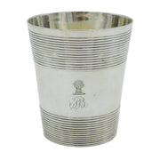 George III Sterling Silver Crested Beaker Cup Antique 1790 London