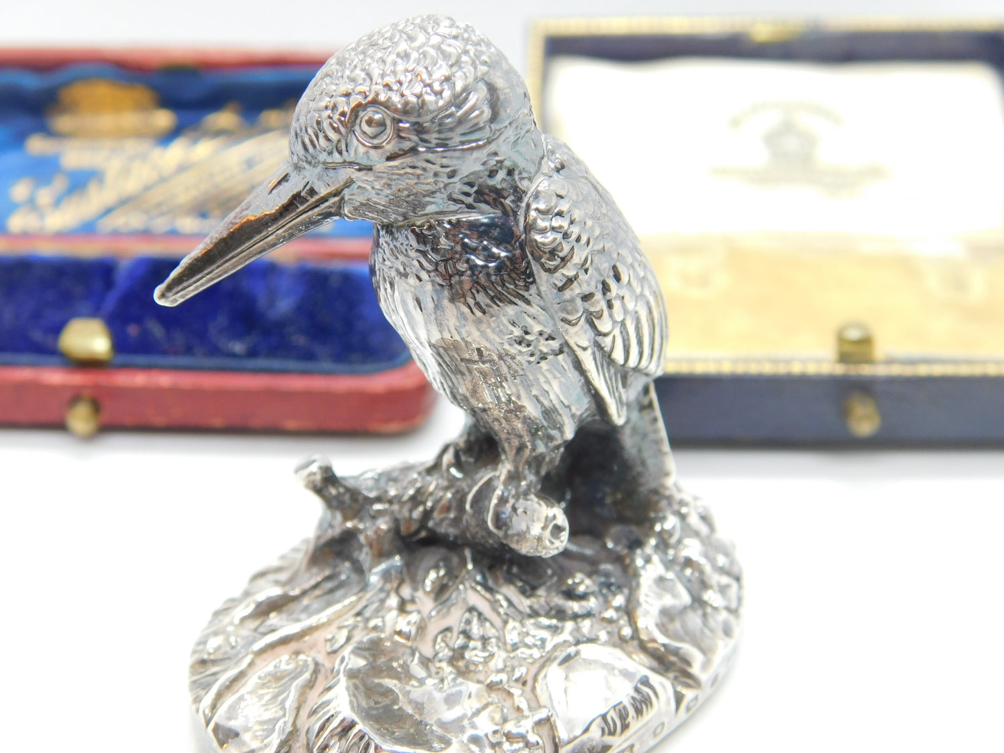 Sterling Silver Kingfisher Figurine Ornament Vintage 1997 Birmingham