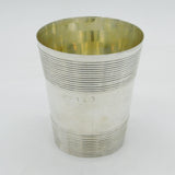 George III Sterling Silver Crested Beaker Cup Antique 1790 London