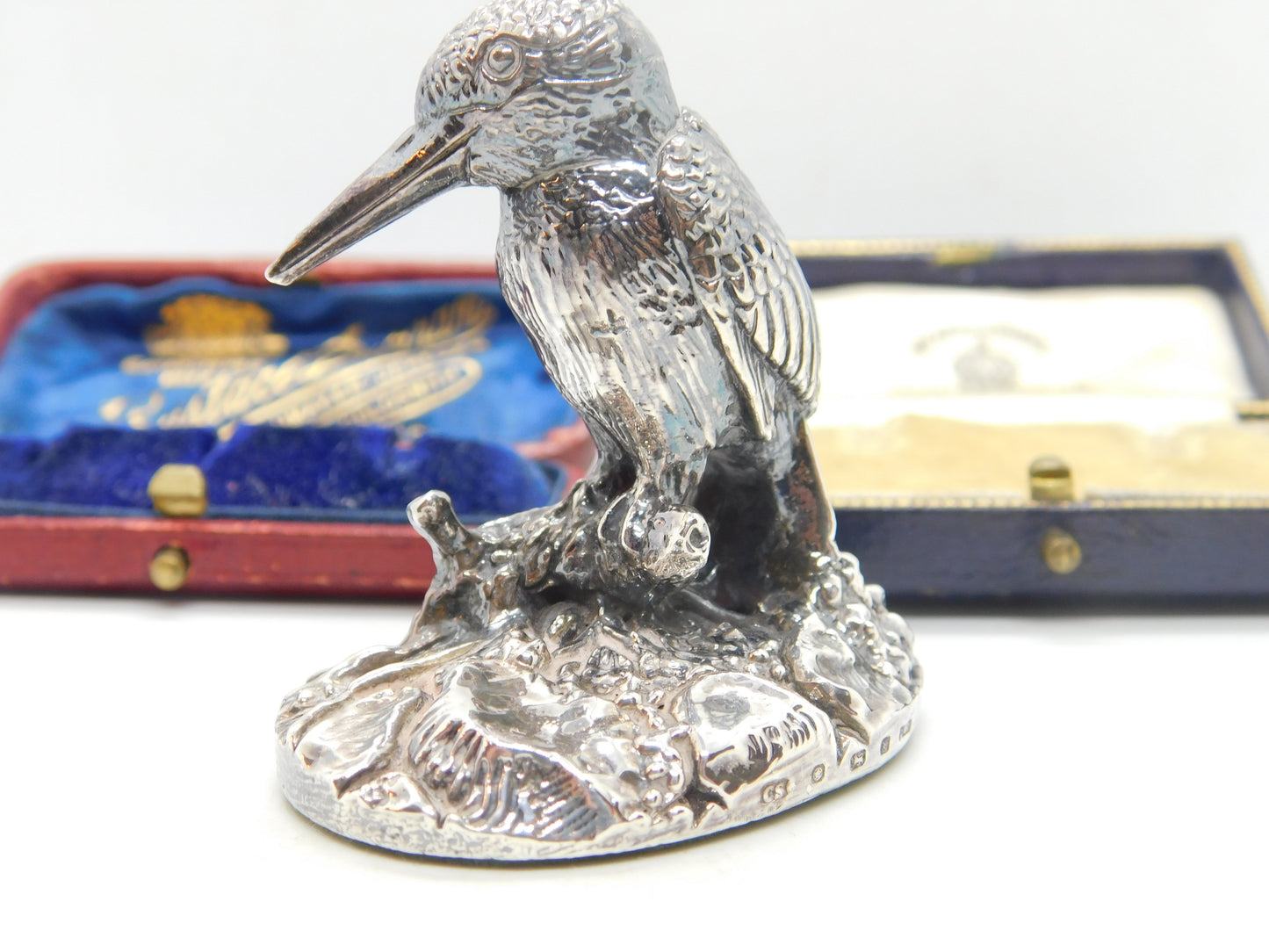 Sterling Silver Kingfisher Figurine Ornament Vintage 1997 Birmingham