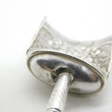 George III Sterling Silver Mother of Pearl Floral Tea Caddy Spoon Antique 1813 Birmingham