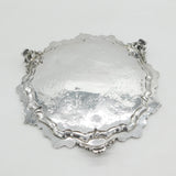 Victorian Sterling Silver Floral Salver Antique 1846 London Hunt & Roskell