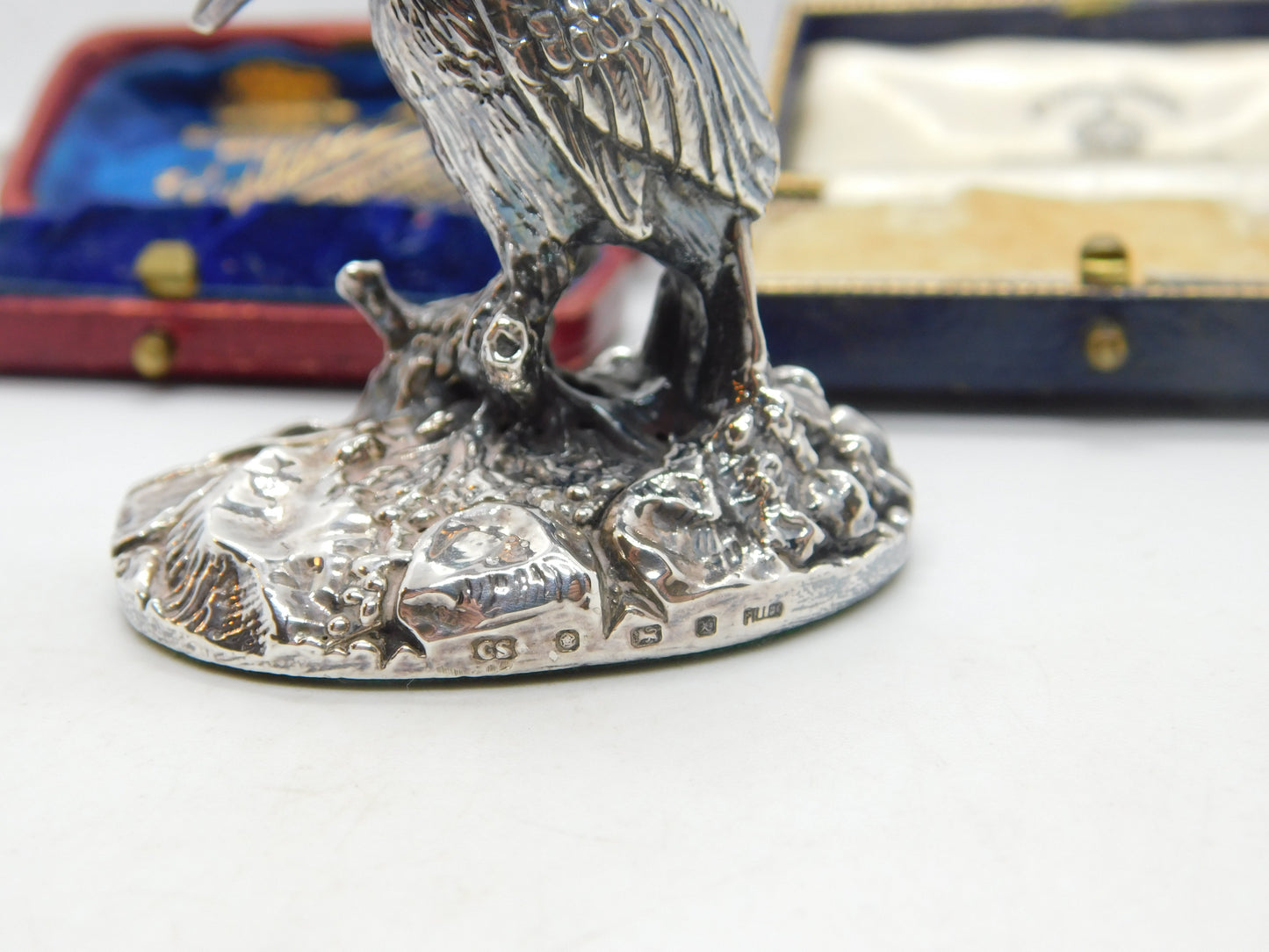 Sterling Silver Kingfisher Figurine Ornament Vintage 1997 Birmingham