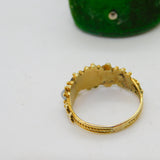 George III 18ct Yellow Gold, Moonstone & Almandine Garnet Dress Ring Antique c1820