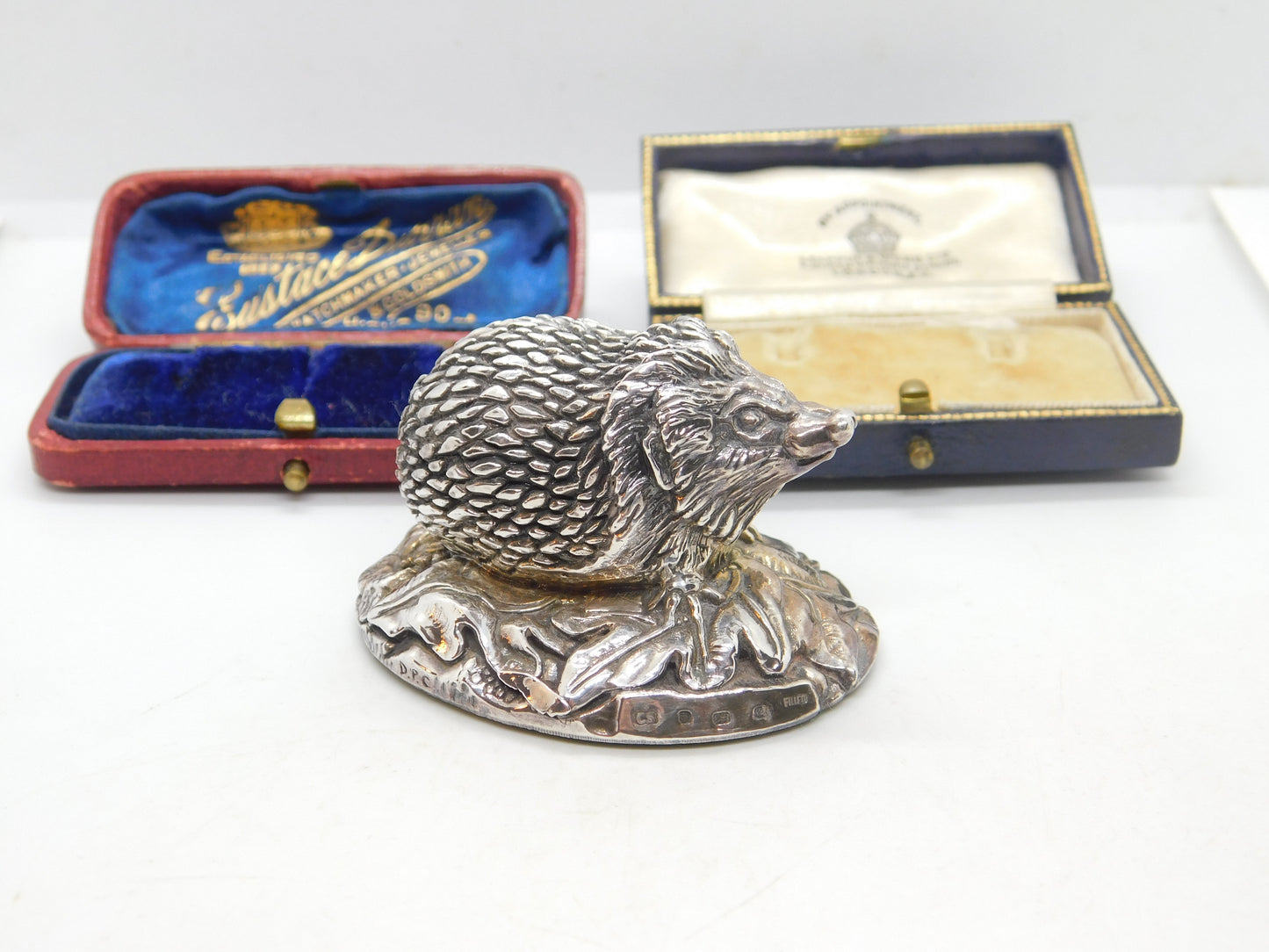 Sterling Silver Hedgehog Figurine Sculpture Vintage 1997 Birmingham