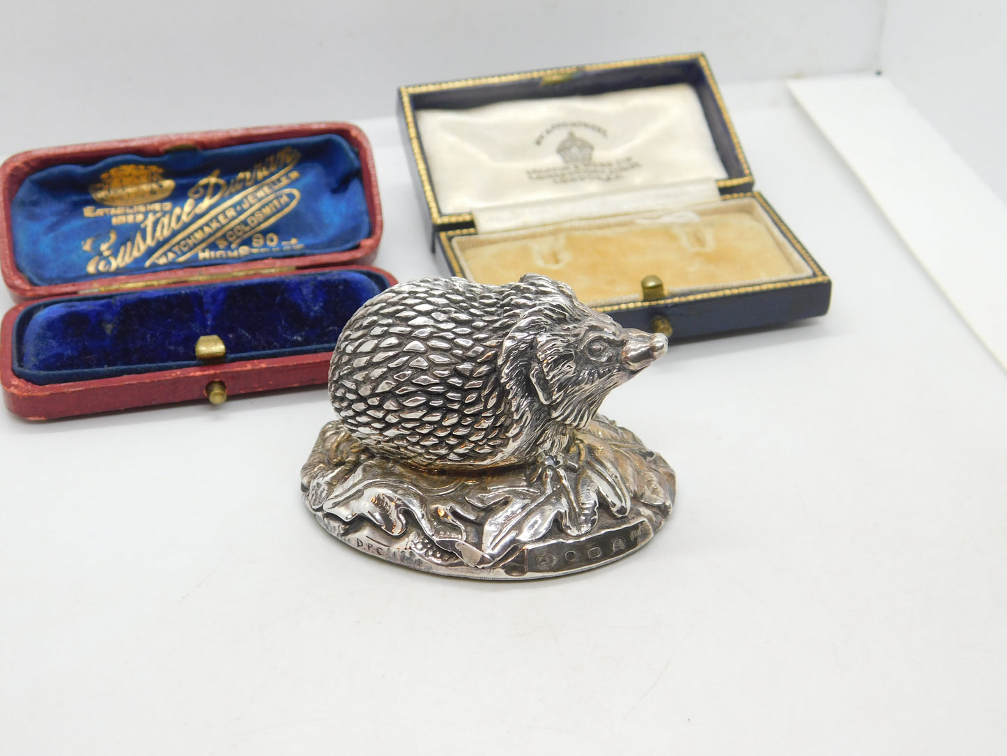 Sterling Silver Hedgehog Figurine Sculpture Vintage 1997 Birmingham