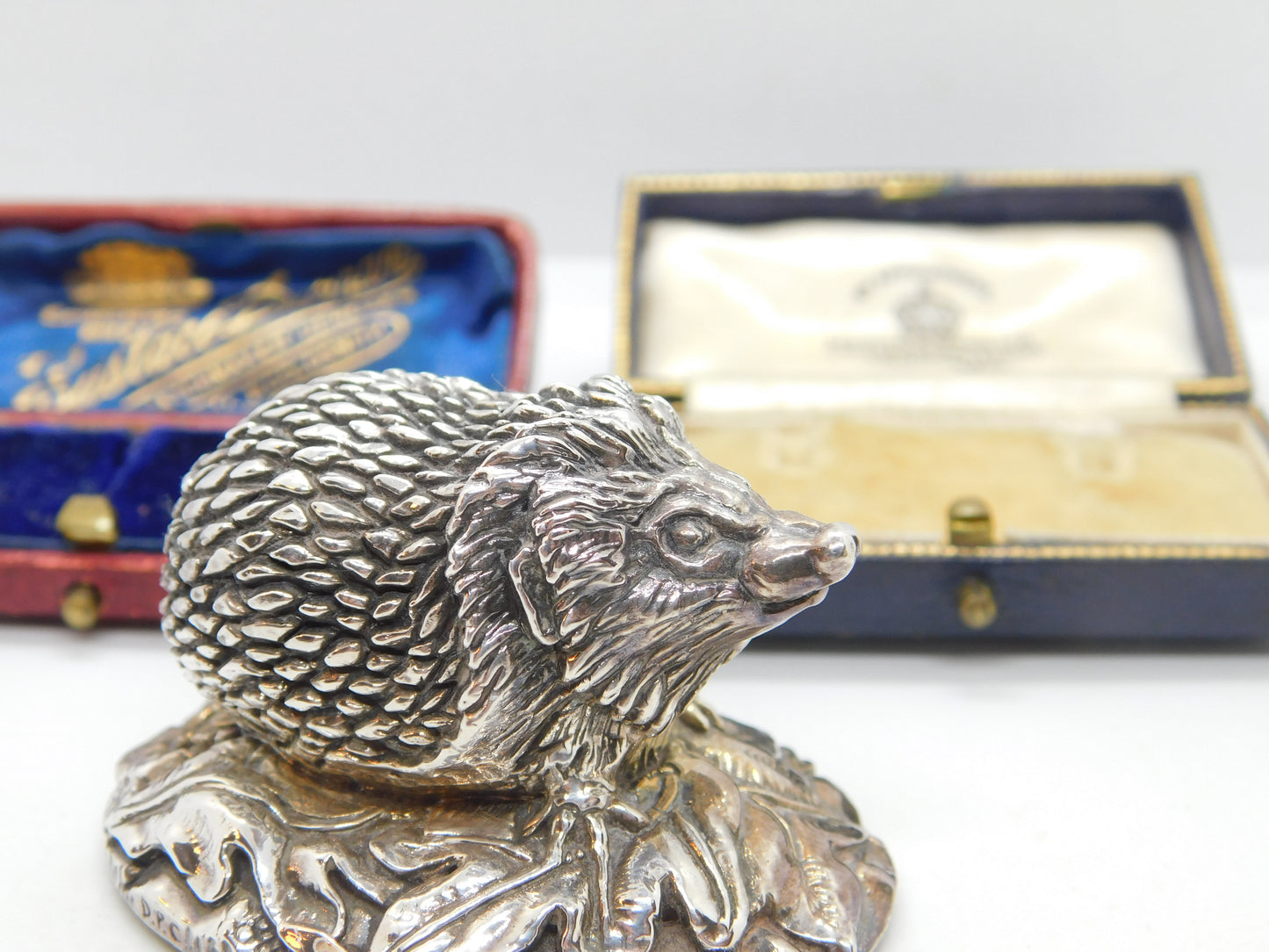 Sterling Silver Hedgehog Figurine Sculpture Vintage 1997 Birmingham