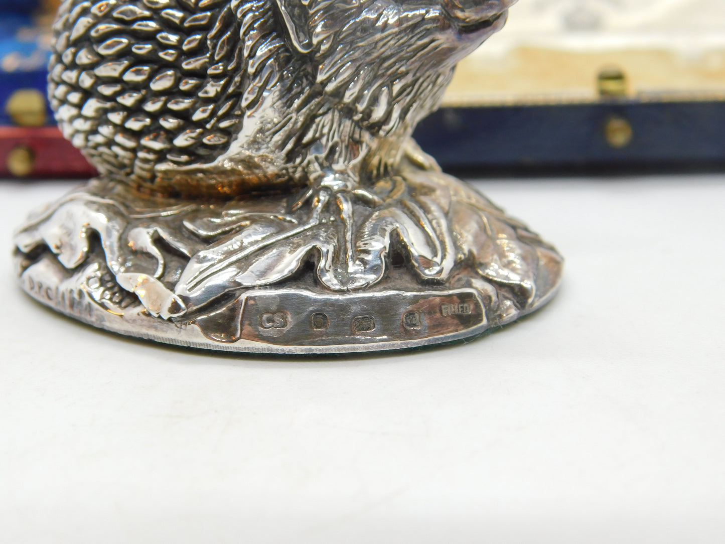 Sterling Silver Hedgehog Figurine Sculpture Vintage 1997 Birmingham