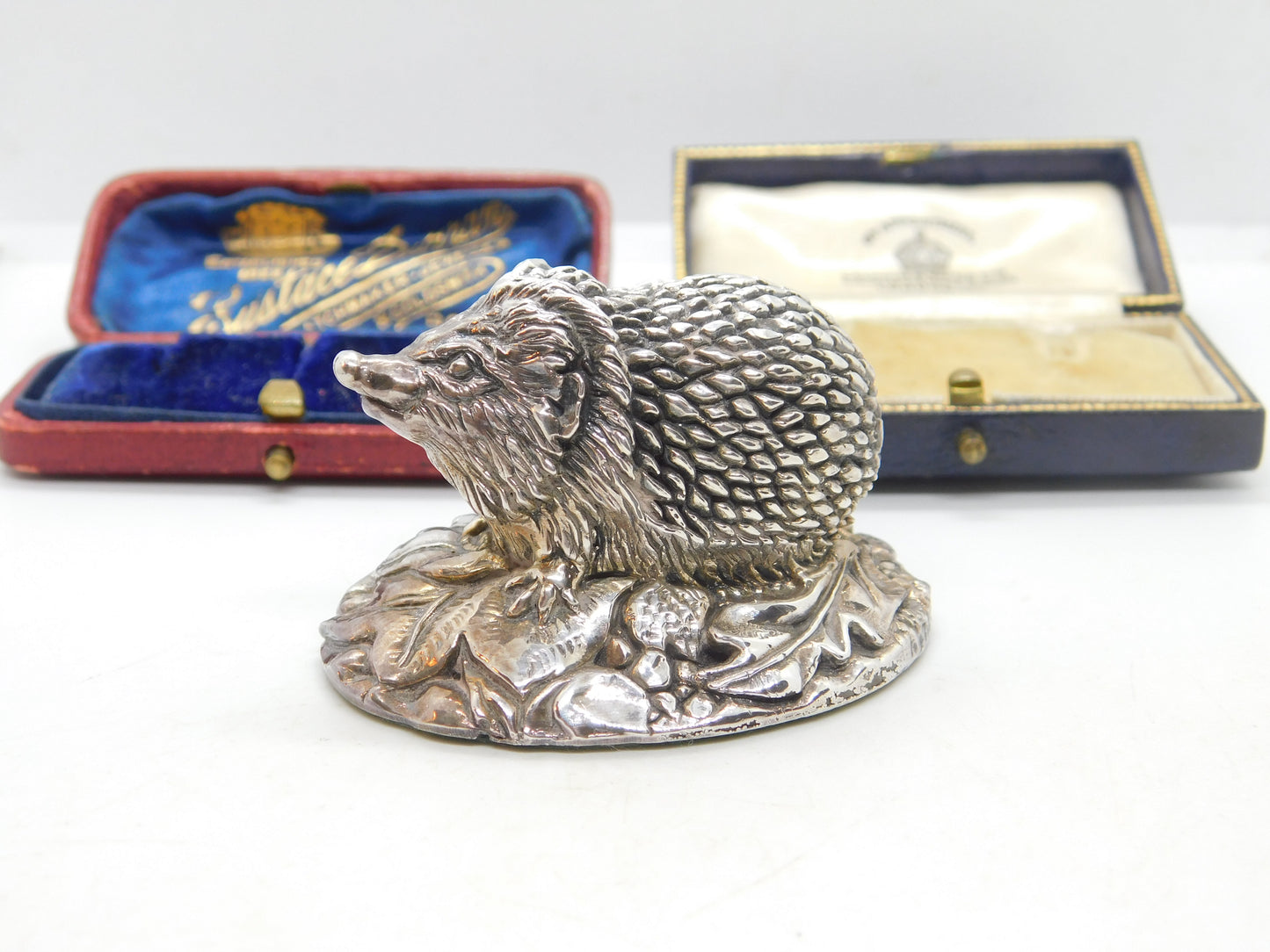 Sterling Silver Hedgehog Figurine Sculpture Vintage 1997 Birmingham