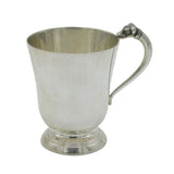 Sterling Silver Terrier Dog Handle Christening Mug Antique 1947 Birmingham Deco