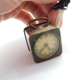 Novelty Alarm Clock Form Sewing Tape Measure Antique c1920 Art Deco