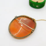 George IV 9ct Yellow Gold Carved Cameo Brooch Hebe & Zeus Eagle Antique c1830