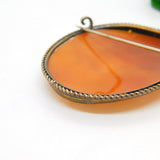 George IV 9ct Yellow Gold Carved Cameo Brooch Hebe & Zeus Eagle Antique c1830