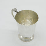 Sterling Silver Terrier Dog Handle Christening Mug Antique 1947 Birmingham Deco